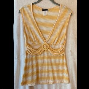 Wet Seal, M, yellow/white stripes